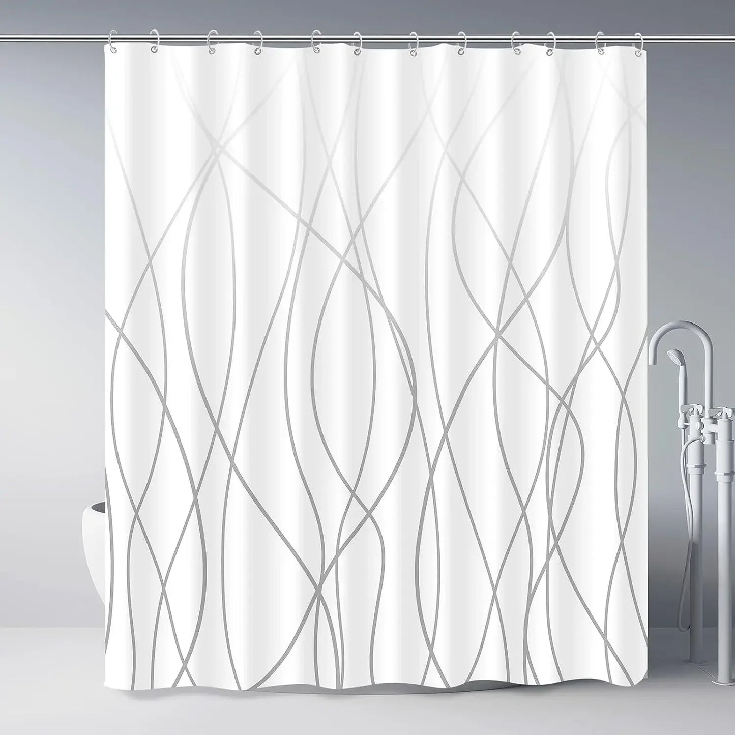 Rideau de douche Blanc