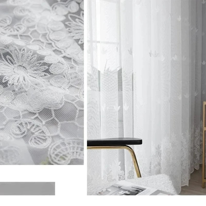 Rideau voilage vue motifs