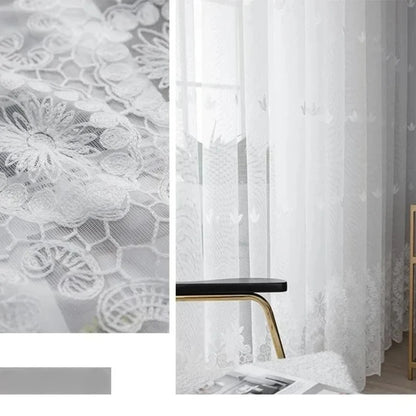 Rideau voilage vue motifs