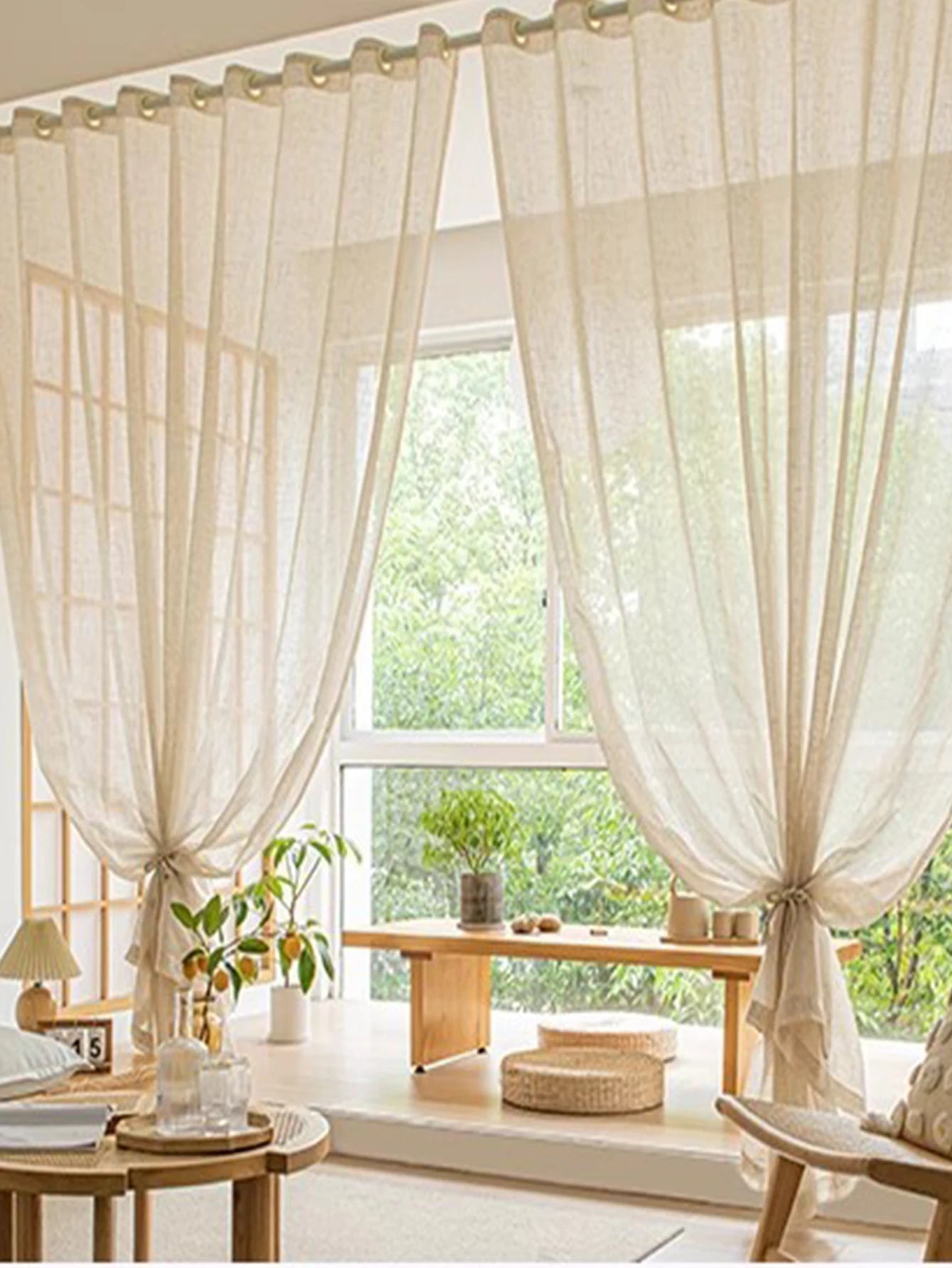 Rideaux lin naturel