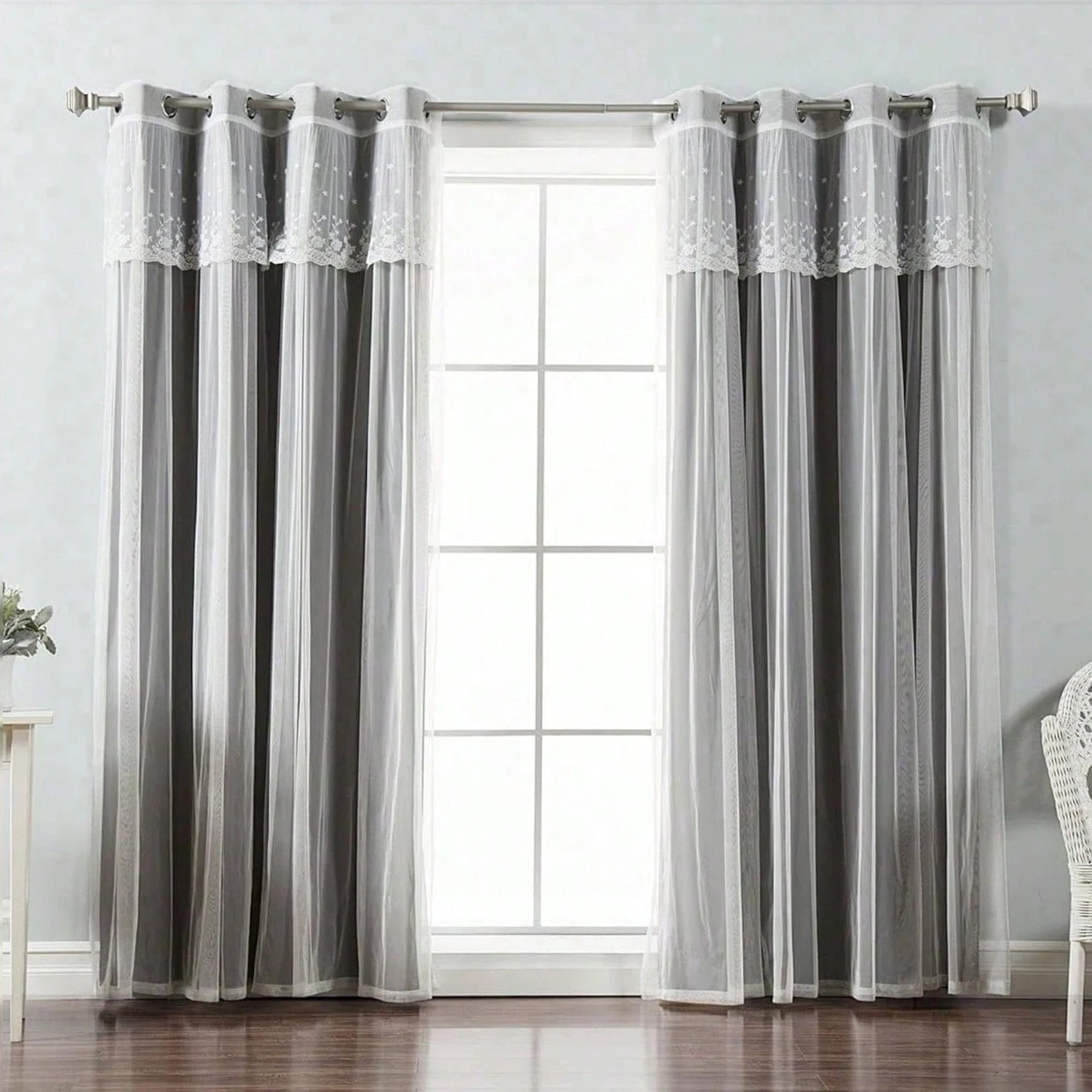 Double rideau voilage occultant