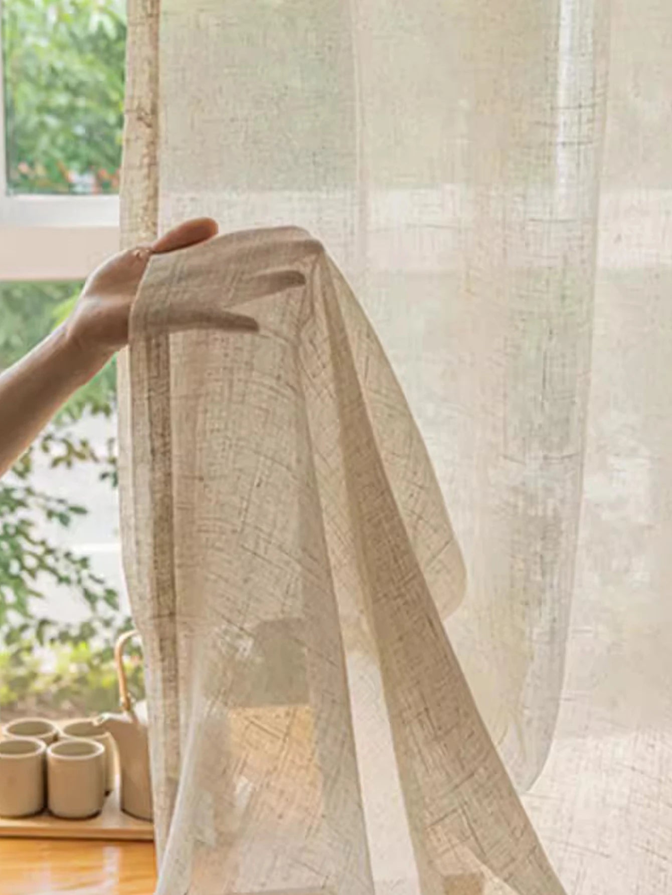 Rideaux lin naturel