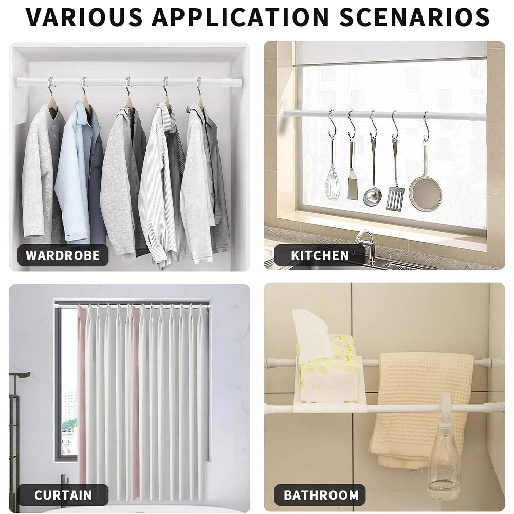 Tringle rideaux extensible avec accessoires